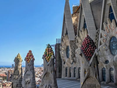 Barcelona: View outside the windows of the Nativity Tower