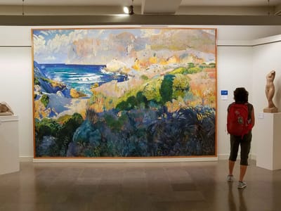 Montserrat Monastery: Lolo enjoying the Montserrat Museum