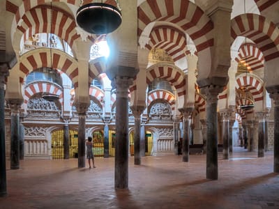 Cordoba and the Mezquita: The Mezquita's forest of Islamic red-and-white arches