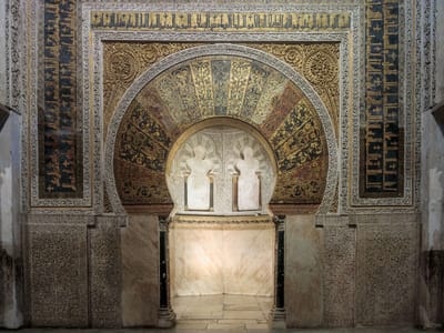 Cordoba and the Mezquita: Mezquita horseshoe-arched Mihrab (prayer niche)