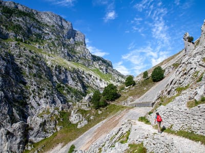Parque Nacional de Los Picos de Europa: Lolo heading off on the Rute del Cares Trail