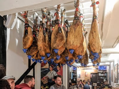 San Sebastian: Now that's a lot of jamon - Baztan Pintxos and Bar