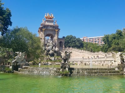 Barcelona: Parc de la Ciutadella's \"Cascada,\" an ornamental fountain designed by Gaudi