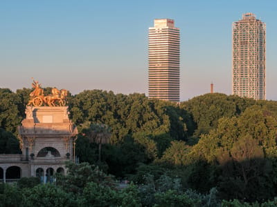 Barcelona: View from our hotel rooftop in Barcelona