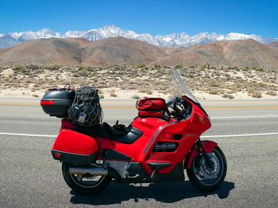 US395 to June Lake: ST-1100 with Snow Capped Sierra