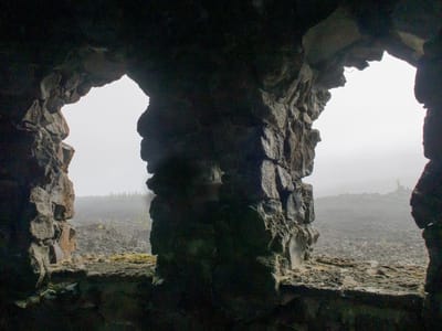 Bend: What should have been a great view through the windows of the Dee Wright Observatory,
