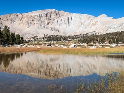 Lone Pine - Alabama Hills and Horseshoe Meadow: The first of many lakes on the Cottonwood Lakes hike