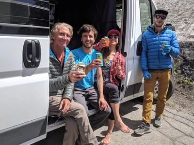 Bishop: Apres ski celebration in Andrew's van