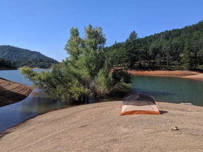 Shasta Lake: Tommy and Erin's home for the night