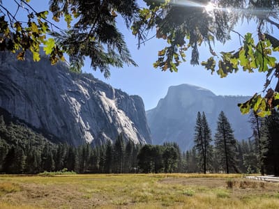 Yosemite Valley: Lolo sets off on her Valley Loop run