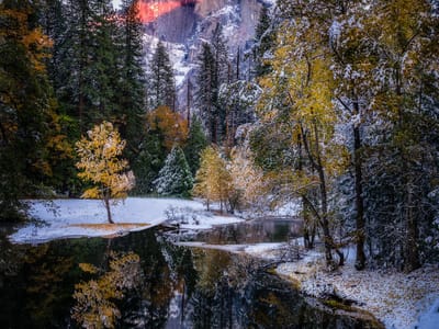 Yosemite Valley: Arriving just in time to catch the alpenglow