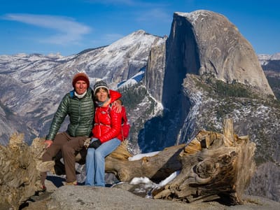 Yosemite Valley: Glacier Point after hiking up from the Valley