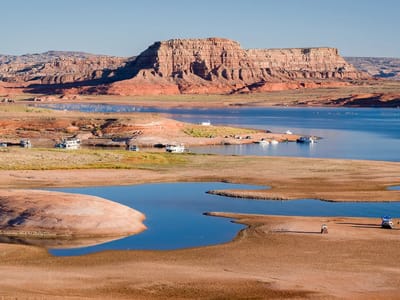 Lake Powell - Halls Creek Bay: View from the ridge above our campsite in Halls Creek Bay