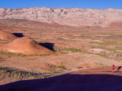 Lake Powell - Halls Creek Bay: Gazing out at the Waterpocket Fold from the ridge above our campsite