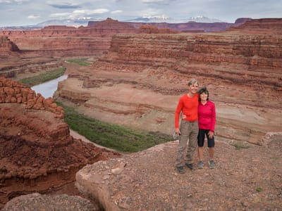 Moab: At our campsite at Thelma and Louise Point on the Potash Road
