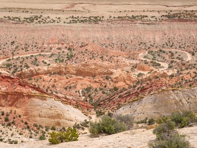 Notom Bullfrog Road, Upper Muley Twist, and the Burr Trail: More views of the Strike Valley from atop the Waterpocket Fold