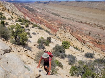 Notom Bullfrog Road, Upper Muley Twist, and the Burr Trail: More scrambling along the Upper Muley Twist hike