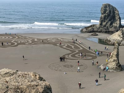 Bandon Beach: Circles in the Sand