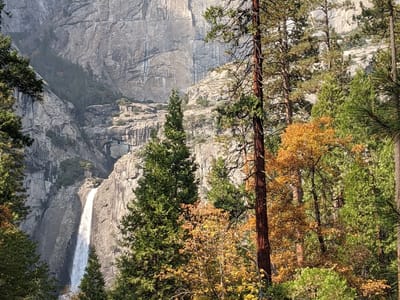 Yosemite Valley: View of the falls along my run