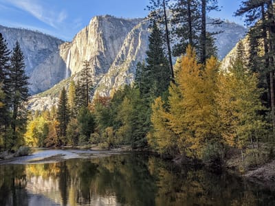 Yosemite Valley: View from Housekeeping Camp bridge