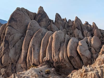 Death Valley National Park: Bulbous formations in the Alabama Hills
