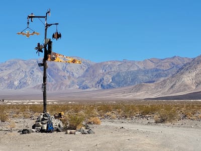 Death Valley: Saline Valley Warm Springs \"bat pole\"