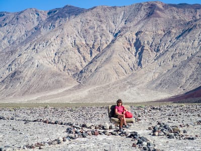 Death Valley: Random car seat along the way to the Peace Sign
