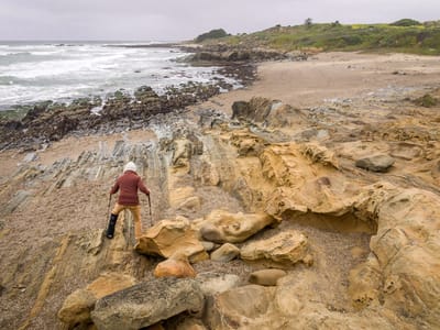Pescadero: Determined to reach the tafoni on Pebble Beach