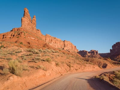 Gooseneck State Park, Muley Point, and Valley of the Gods: Valley of the Gods in morning light