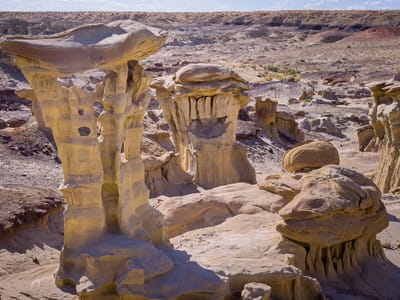 Bisti Badlands: The Alien Throne and his friends