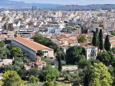 Athens: View of Ancient Agora from Mars Hill