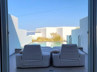 Mykonos and Delos: Our private pool