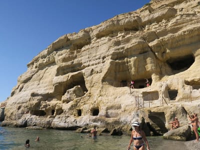 Crete: Matala Beach caves