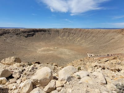 Route 66 quirky stops, Barstow, and Home: Meteor Crater