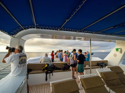 San Cristobal Island: Farewell Party on the upper deck