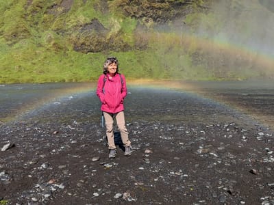 Skogafoss: Lolo and her rainbow