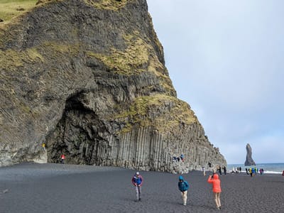 Vik - Dyrhólaey and Reynisfjara Black Sand Beach: Hálsanefshellir Cave on Reynisfjara Beach