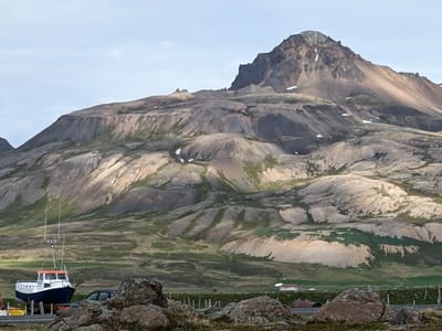Borgarfjörður eystri: Campsite view - Álfaborg, home of the elves
