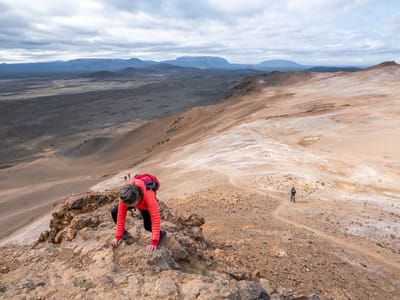 Lake Mývatn Geothermal Area: Climbing up Mt. Námafjall