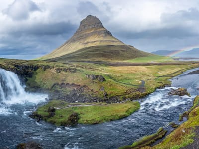 Snæfellsnes Peninsula - Grundarfjörður (Kirkjufell): Now all we needed was a rainbow