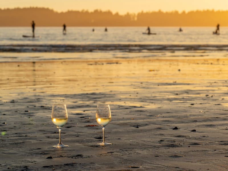 Sunset stroll along Mackenzie Beach