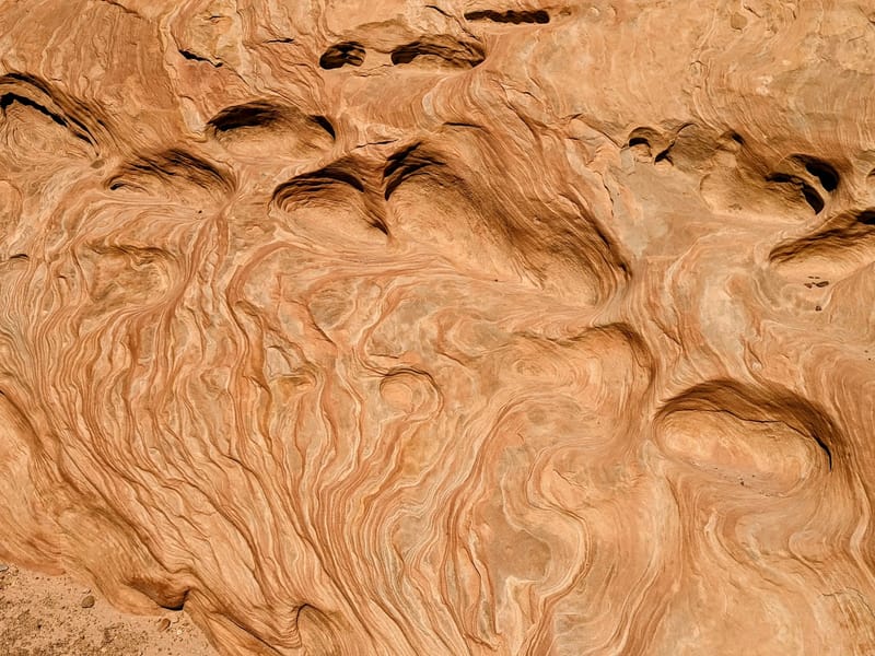 Textured walls of Little Wild Horse Slot Canyon