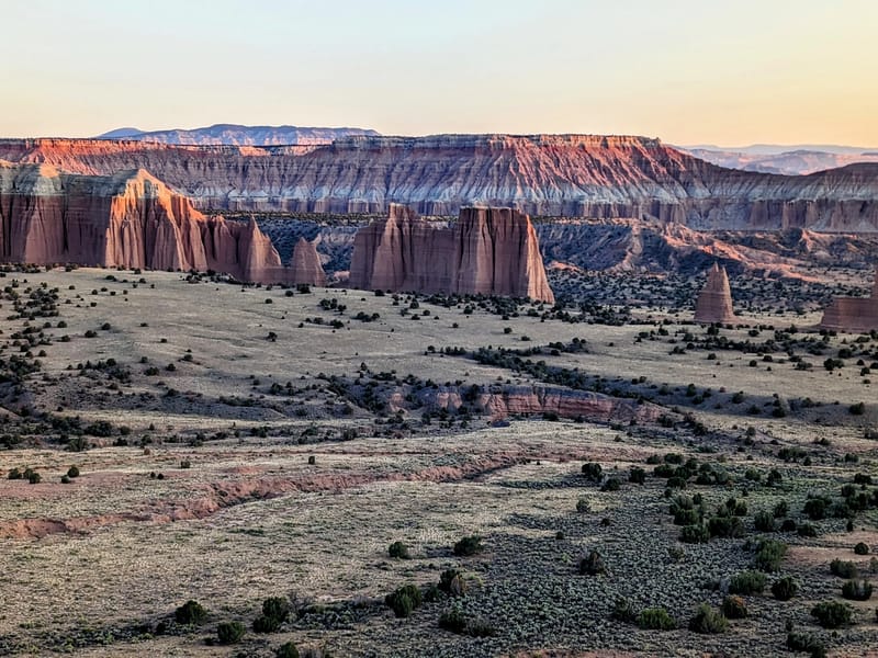 Sunrise over the Upper Cathedral Valley
