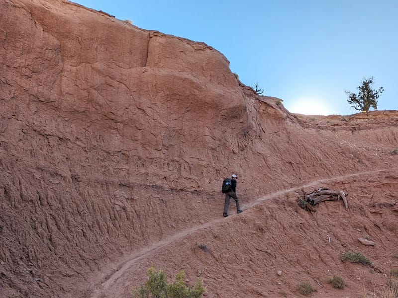 Sunrise start on the Angel's Palace Trail