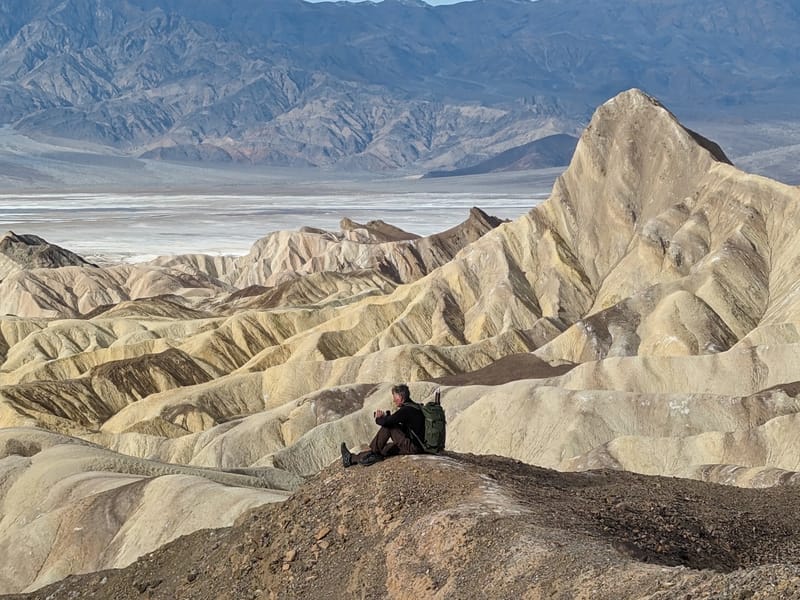 Herb taking a break on the Zabriskie Ridge Trail