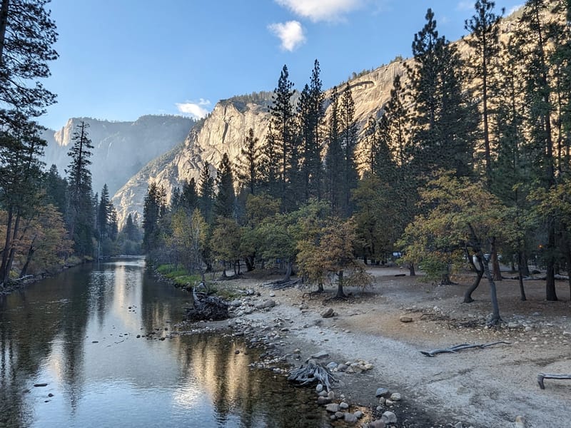 Evening stroll from campground