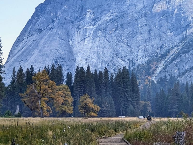 Evening stroll from campground