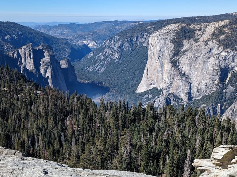 View of El Cap from atop Sentinel Dome