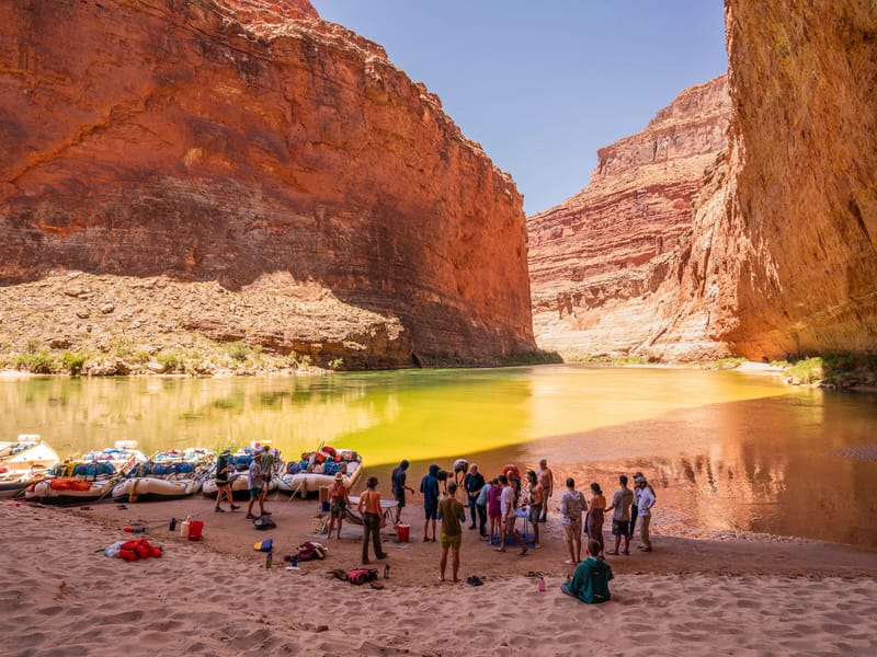 The Guides setting up lunch
