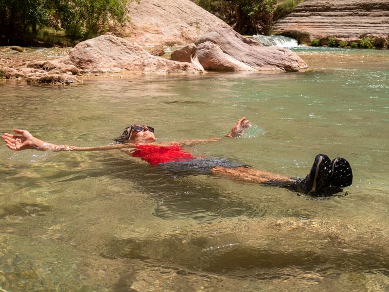 Cooling off in Havasu Creek